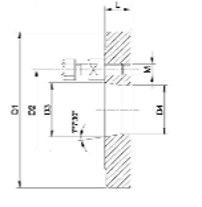 TEMAK 250/6 Saplama ve Somunlu Ayna Bağlama Flanşı DIN 55027